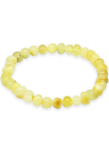 Sarı Beyaz Renk Natural Form Doğal Damla Kehribar Erkek Bileklik fiyatları