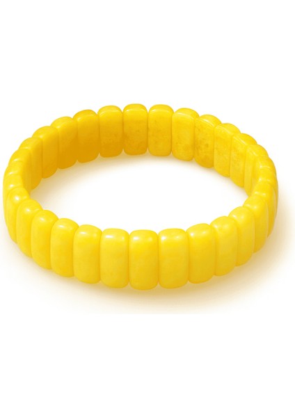 Çubuk Kesim Hardal Rengi Beyrut Kehribar Erkek Rolex Bileklik