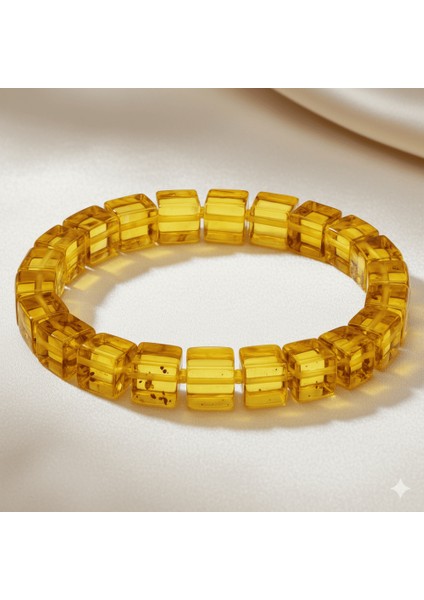 Ihlamur Rengi Küp Kesim Doğal Damla Kehribar Erkek Bileklik indirimleri