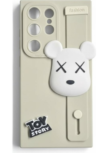 Samsung S22 Ultra Uyumlu Kılıf Bej Renk 3D Figürlü Darbe Emici Yumuşak Silikon Kapak fırsatları