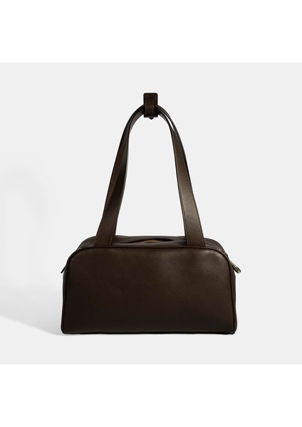 Kadın Koyu Kahve Monogram Logolu Deri Omuz Çantası fırsatları