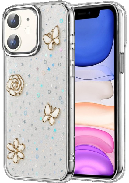 Apple iPhone 12 Fiyonk Desenli Kapak - Desen 2-(5796)