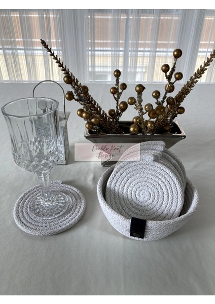 7 Prç Bardak Altlığı Set Tress Supla Jüt Hediyelik