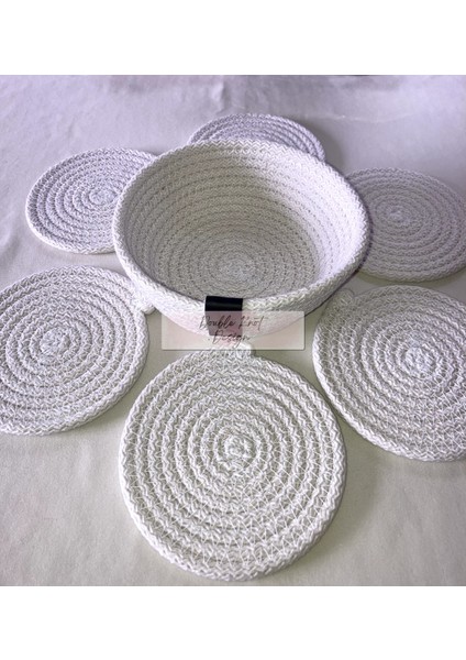 7 Prç Bardak Altlığı Set Tress Supla Jüt Hediyelik modelleri