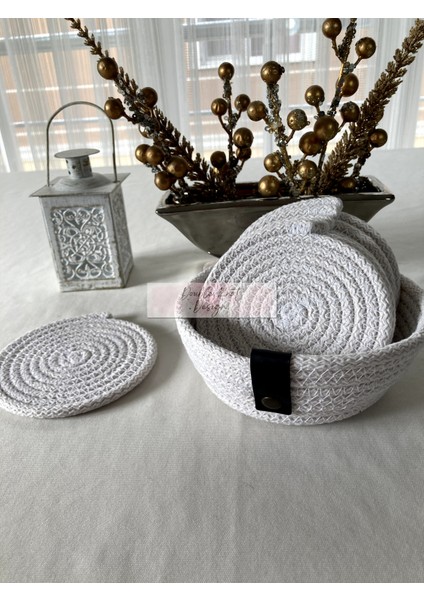 7 Prç Bardak Altlığı Set Tress Supla Jüt Hediyelik indirimleri