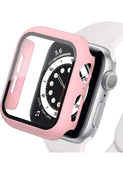 Apple Watch 44MM Camlı Kasa Ekran Koruyucu - ROSE-(5796)