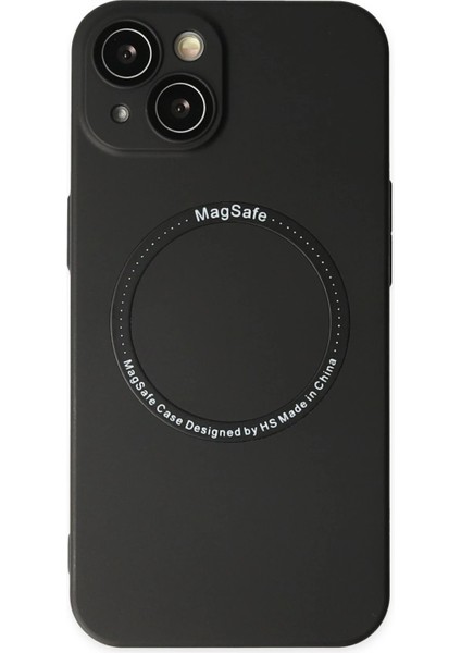 iPhone 14 Plus Kılıf Jack Magneticsafe Lens Silikon - SIYAH-(5796)