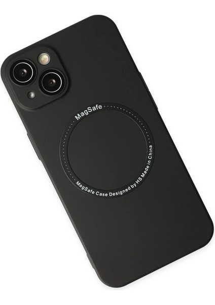 iPhone 14 Plus Kılıf Jack Magneticsafe Lens Silikon - SIYAH-(5796) modelleri