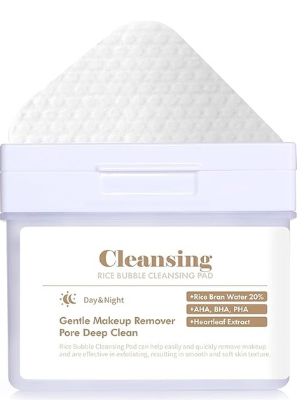 Rice Bubble Temizleme Pedi Makyaj Temizleyici Peeling Etkili ve Nemlendirici Temizleme Pedi 80 Adet
