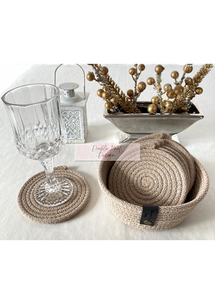 7 Prç Bardak Altlığı Set Tress Supla Jüt Hediyelik fiyatları