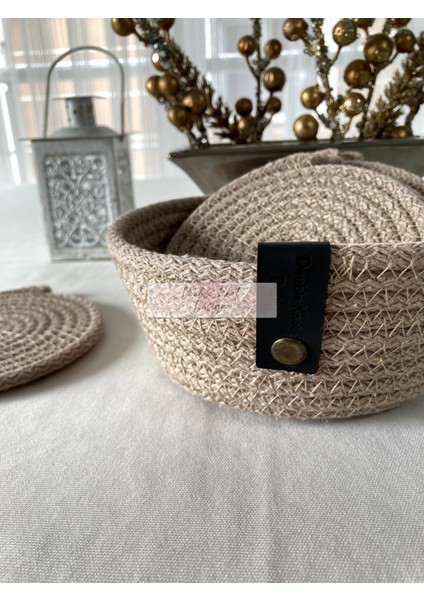 7 Prç Bardak Altlığı Set Tress Supla Jüt Hediyelik