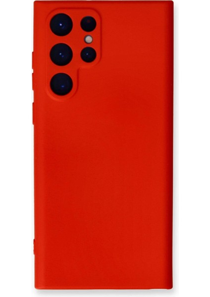 Samsung Galaxy S24 Ultra Kılıf Nano Içi Kadife Silikon - KIRMIZI-(5796)