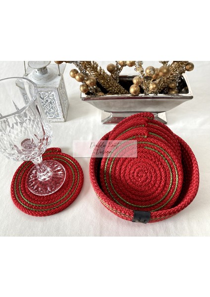 7 Prç Bardak Altlığı Set Tress Supla Jüt Hediyelik fiyatları