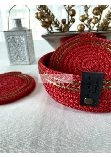 7 Prç Bardak Altlığı Set Tress Supla Jüt Hediyelik fırsatları