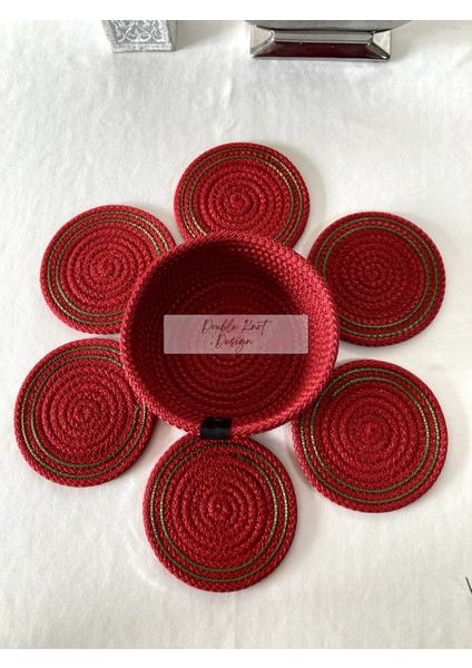 7 Prç Bardak Altlığı Set Tress Supla Jüt Hediyelik indirimleri