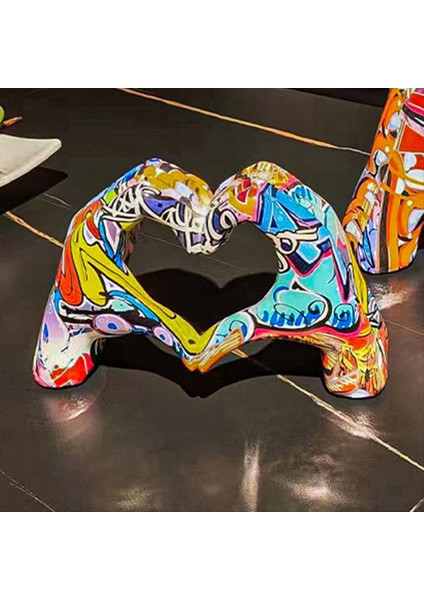 Renkli Jest Dekorasyonu, Aşk Parmak Heykeli Modern, Modern Sanat Heykel Kişiselleştirilmiş Parmak Ev Dekorasyonu, Bir (Yurt Dışından) indirimleri