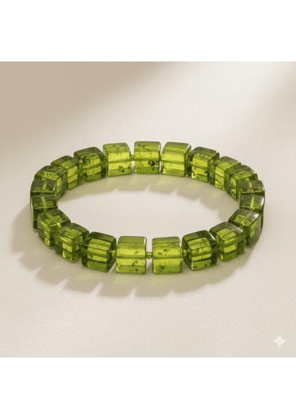 Su Yeşili Küp Kesim Doğal Damla Kehribar Erkek Bileklik indirimleri