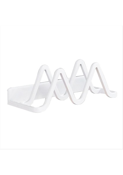 Paslanmış tencere kapağı tutucu duvar montaj plaka rafı güçlü yatak kapasitesi yumruklama tencere kapağı raf kadırga rafı beyaz-b (Yurt Dışından) indirimleri