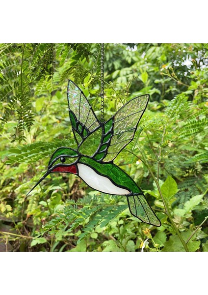 Kuş Vitray Pencere Asılı El Yapımı Ev Dekoru Kuş Dekorasyonu Bahçe Penceresi Asılı (Yurt Dışından) indirimleri