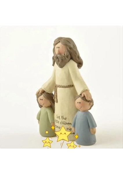 Heykelcik Hıristiyan Dini Reçine Heykeli Isa Erkek ve Kız El Sanatları Süsleme Ev Dekorasyonu Noel Hediyeleri (Yurt Dışından) fiyatları