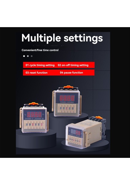 DH48S-S 12V Zaman Rölesi DC24V Soket ile Tekrar Döngüsü DH48S Serisi Temel ile Gecikme Süresi (Yurt Dışından) indirimleri