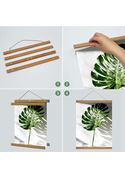 Manyetik Ahşap Resim Poster Askı Çerçeveleri Fotoğraflar Duvar Sanat Tuval Baskı Boyama Ahşap Oturma Odası Ev Dekor B-30CM (Yurt Dışından) indirimleri