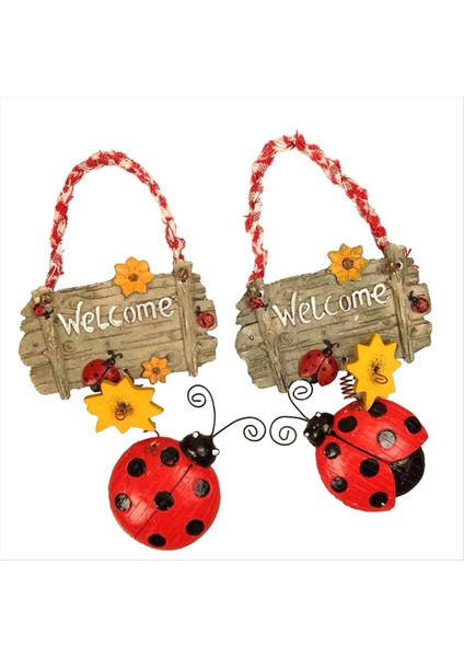 Karikatür Lady Blug Flower Hoş Geldiniz Kartı Sevimli Numara Süsleme Ev Kapısı Dekorasyon Ayçiçeği Listeleme Işaret El Sanatları (Yurt Dışından)