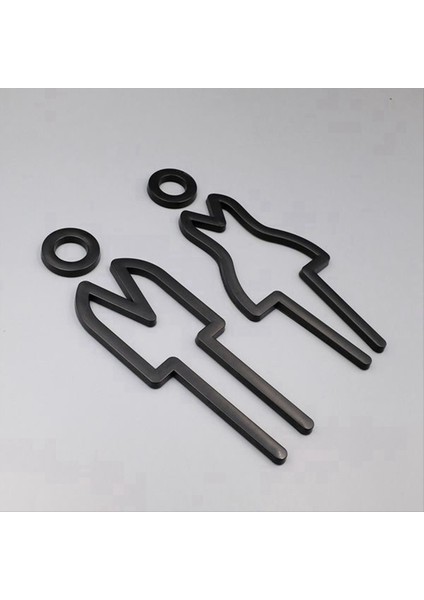 Ipuçları Tuvalet Tabağı Yıkama Odası Kapı Duvar Etiket Etiketi Wc Banyo Tabela Tahtası Sanat Otel Ev Dekoru Altın A (Yurt Dışından)