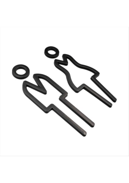 Ipuçları Tuvalet Tabağı Yıkama Odası Kapı Duvar Etiket Çıkartması Wc Banyo Tabelası Sanat Oteli Otel Ev Dekoru Siyah B (Yurt Dışından) indirimleri