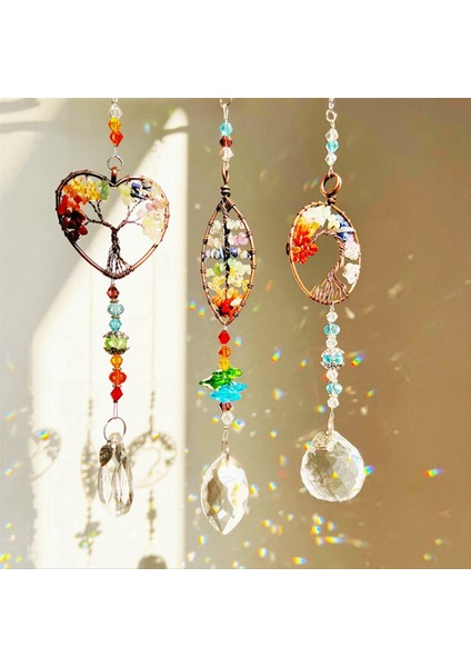 Güneş Yakalayıcı Kolye, Ev ve Bahçelerde Asılı Dekorasyonlar Için Kalp ve Yaprak Tasarımı C (Yurt Dışından) fiyatları