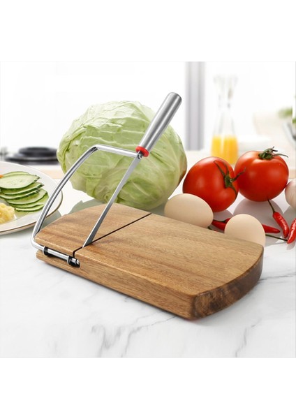 Çok amaçlı peynir dilimleyici kesici, blok peynir için bıçaklı odun peynir dilimleyiciler, zahmetsiz dilim (Yurt Dışından) fırsatları