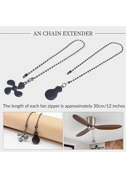 Tavan Fanı Çekme Zinciri Fan Uzantı Zinciri Fan Zinciri Dekoratif 12 Inç Tavan Fan Zinciri Genişletici Süsleme C (Yurt Dışından) fırsatları