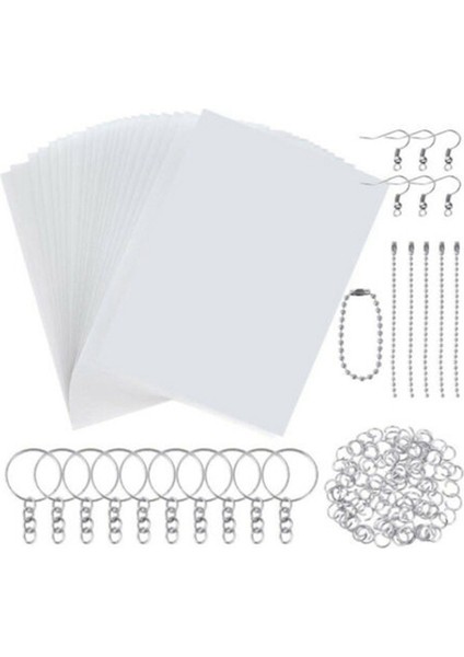 Shrinky Art Kağıt Isı Büzülme Sayfası Plastik Kit Petrol Deliği Yumruk Anahtarları Kalemler Dıy Çizim Sanat Tedarik (Yurt Dışından)