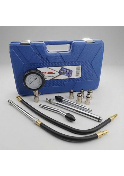 Mavi Taşıma Çantasında NT0011 Motor Kompresyon Test Cihazı 11 Parça modelleri