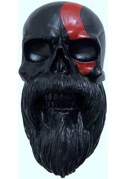 Kafatası Kafası Kask Tutucu Motosiklet Sakalı Kask Tutucu Motosiklet Kaskı Için Önemli Duvar Dekoru Için Stand El Sanatları (Yurt Dışından)