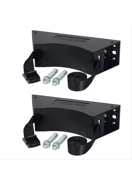 2pcs Propan Tank Tutucusu Propan Tank Montaj Gaz Silindiri Tutucu Vidalar ve Güvenlik Zinciri Desteklenen 4-12 Inç (Siyah) (Yurt Dışından)