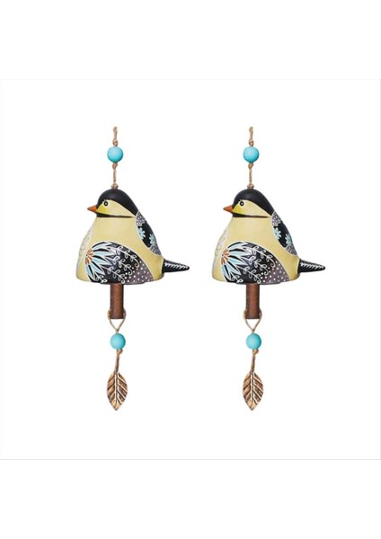 2pcs Kuş Şarkısı Kuş Şarkısı Çan Rüzgar Çiğnence Kuş Şarkısı Çan Bahçe Dekoru Asma Rustik Rüzgar Zilleri Çenen Parçaları, C (Yurt Dışından)