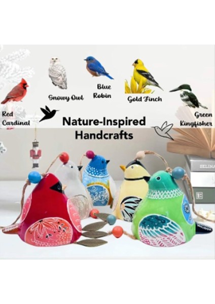 2pcs Kuş Şarkısı Kuş Şarkısı Çan Rüzgar Çiğnence Kuş Şarkısı Çan Bahçe Dekoru Asma Rustik Rüzgar Zilleri Çenen Parçaları, C (Yurt Dışından) indirimleri