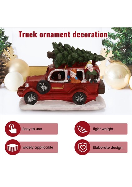 Noel Dekorasyonları Kamyon Süsleri Taşıma Noel Ağacı Araba Glowin Çocuklar Için Noel Köyü Ev Dekor (Yurt Dışından) fırsatları