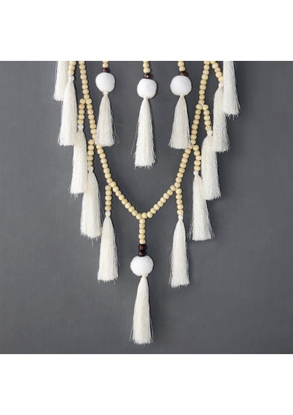 Macrome Duvar Asma Rüya Catcher Büyük Doğal Hairball (Püsküllü Boncuklar) (Yurt Dışından) fiyatları