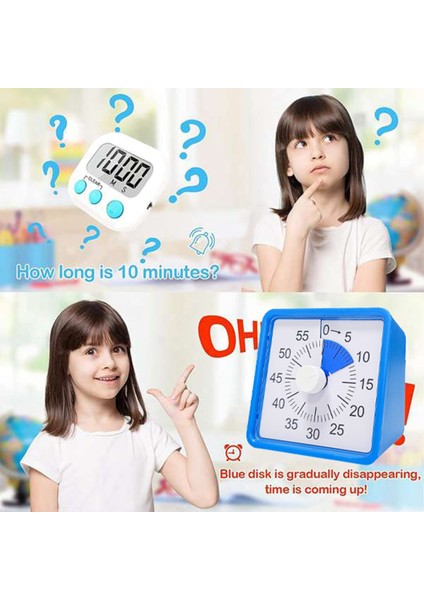 Çocuklar için 60 dakikalık görsel saat, Mutfak Pomodoro için Sessiz Operasyon ile Visual Countdown saati (Yurt Dışından) indirimleri