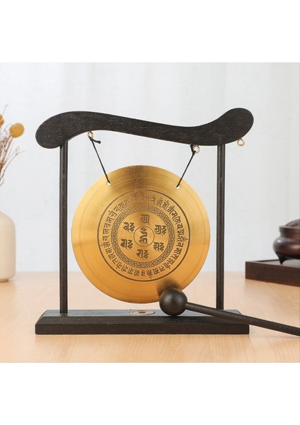 Mini Masaüstü Gong Masa Rüzgar Çamlağı Perküsyon Enstrüman Zil Gongs Ev Dekoru Ev-Kulübesi Hediye-D (Yurt Dışından) modelleri