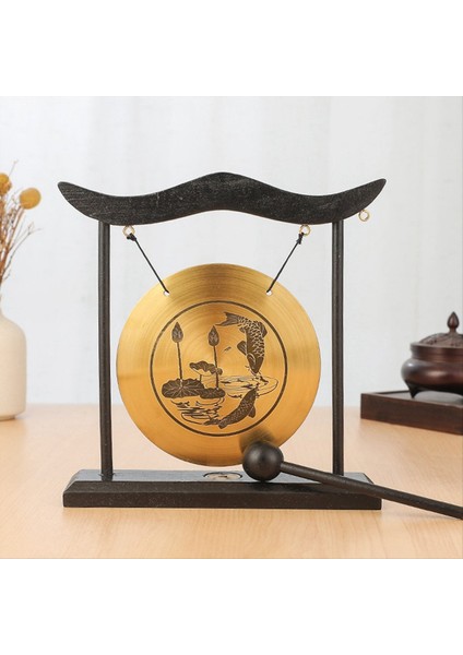 Mini Masaüstü Gong Masa Rüzgar Çamlağı Perküsyon Enstrüman Zil Gongs Ev Dekoru Ev-Kulübesi Hediye-D (Yurt Dışından) indirimleri