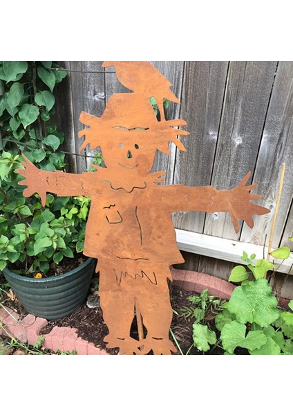 Scarecrows Bahçe Pay, Metal Bahçe Işareti Sonbahar Cadılar Bayramı Şükran Günü Açık Dekorasyon Korkuları Veranda Için Heykel (Yurt Dışından) fırsatları