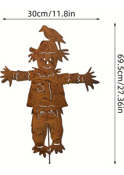 Scarecrows Bahçe Pay, Metal Bahçe Işareti Sonbahar Cadılar Bayramı Şükran Günü Açık Dekorasyon Korkuları Veranda Için Heykel (Yurt Dışından) indirimleri