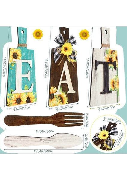 Kesme Tahtası Yemek Işareti Seti Asılı Sanat Mutfağı Yemek Işaret Çatal ve Kaşık Duvarı ve Mutfak Dekoru, C (Yurt Dışından) modelleri