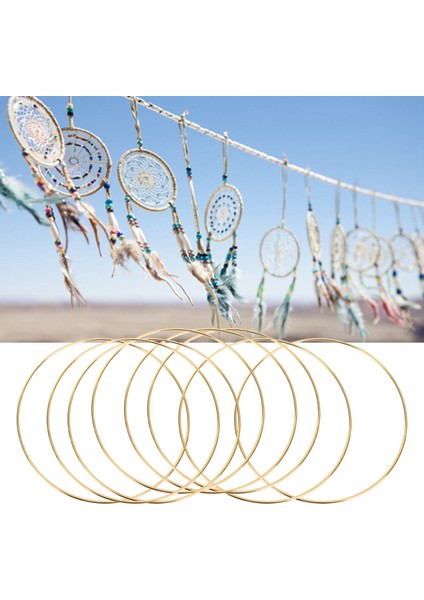8pcs 8 Inç Rüya Catcher Yüzükler Metal Çemberler Makrome Yüzüğü El Sanatları ve Dream Catcher Malzemeleri, Altın (Yurt Dışından) modelleri