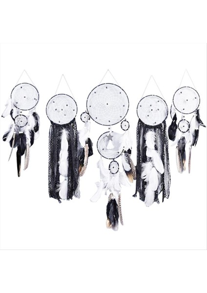 Rüya Catcher Set 5 Boho Duvar Asma Dekor El yapımı geleneksel tüyler Yatak Odası Yaşam Ev Dekoru için Rüya Catcher (Yurt Dışından)