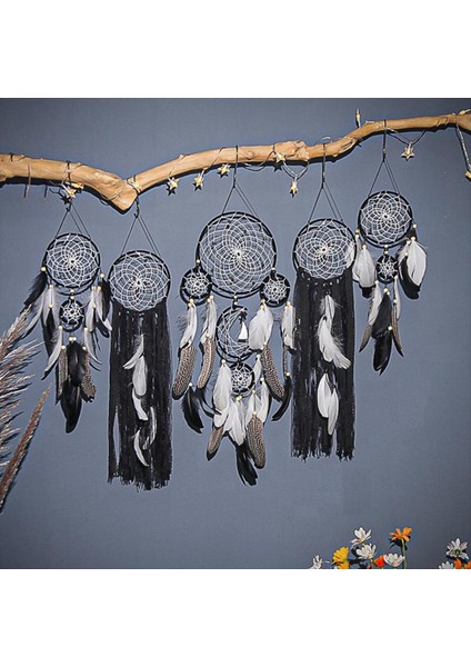 Rüya Catcher Set 5 Boho Duvar Asma Dekor El yapımı geleneksel tüyler Yatak Odası Yaşam Ev Dekoru için Rüya Catcher (Yurt Dışından) fırsatları