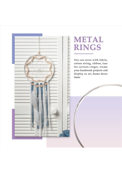 12 Pcs 4 Inç Gümüş Metal Yüzük Çemberler Makrome Halkası Rüya Catchers, Makrame ve Dıy El Sanatları Için (Yurt Dışından) fırsatları